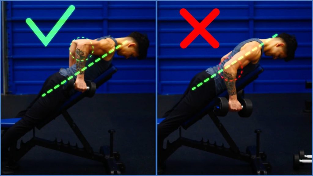 Execution tips for the rear delts row