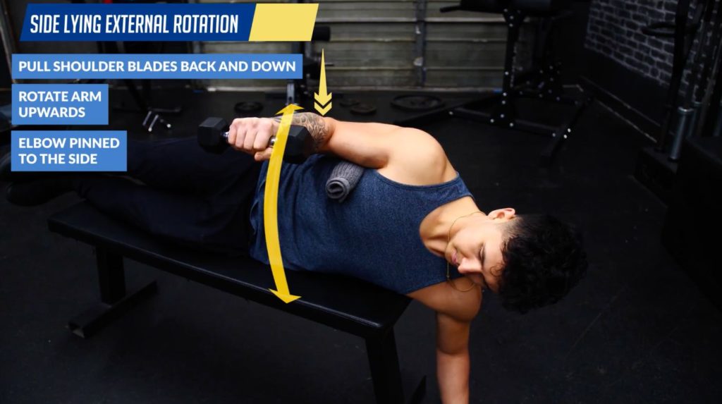 Side lying external rotation