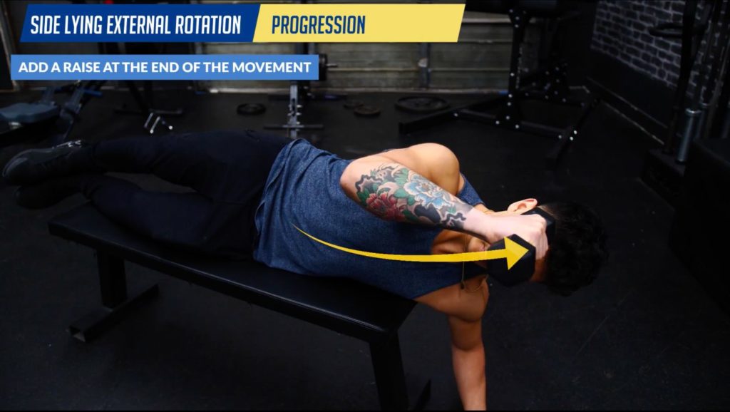 Side lying external rotation progression